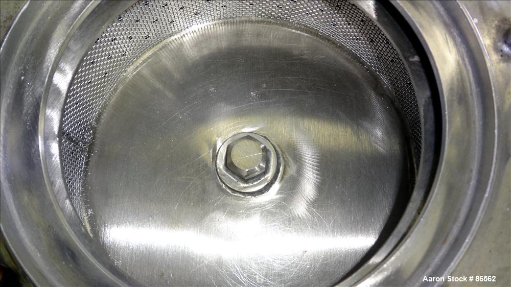 Used Stainless Steel Tolhurst Perforated Basket Centrifuge, Model 12