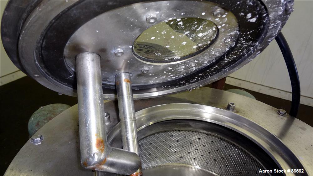 Used Stainless Steel Tolhurst Perforated Basket Centrifuge, Model 12