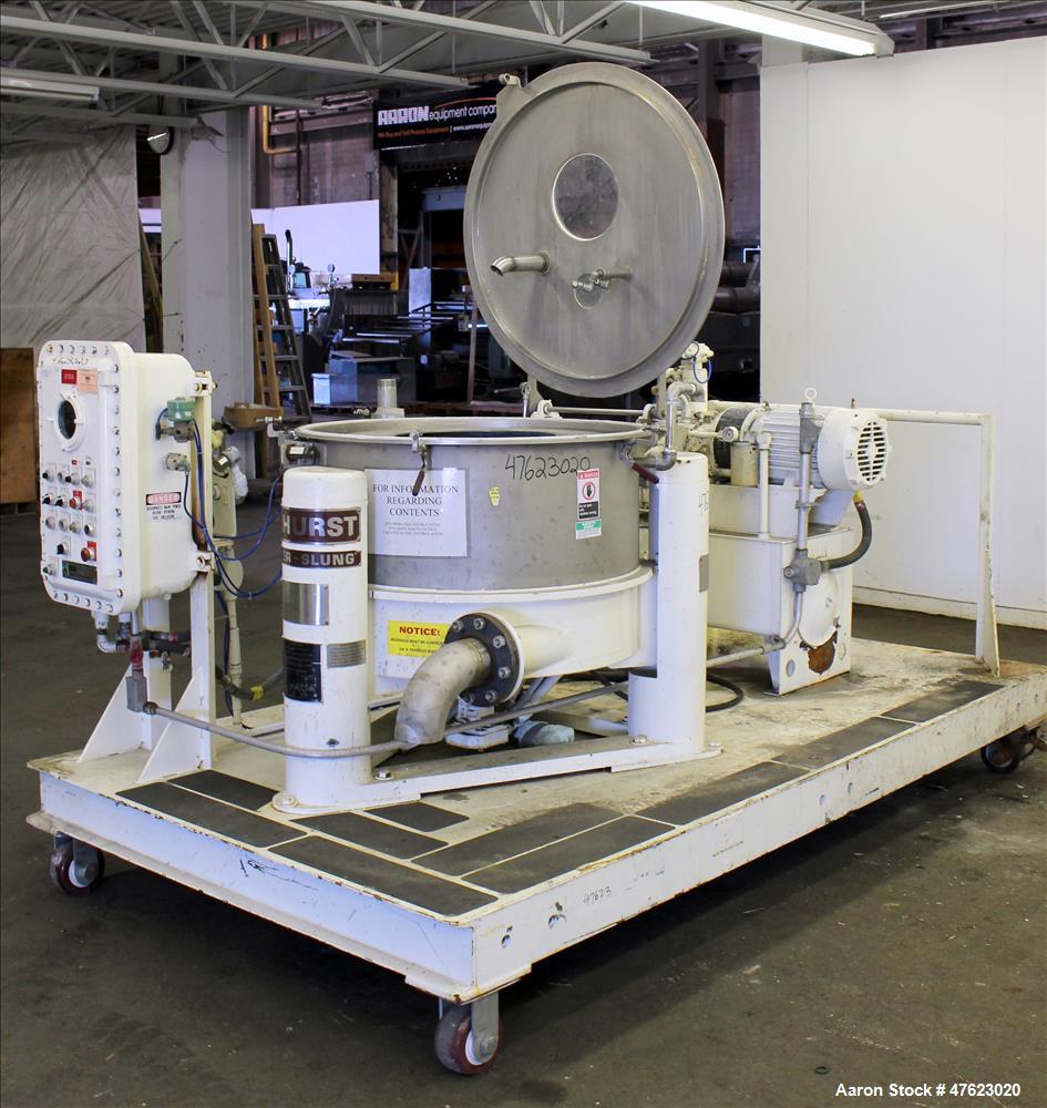 Used-Tolhurst 30" x 18" Center-Slung Perforated Basket Centrifuge