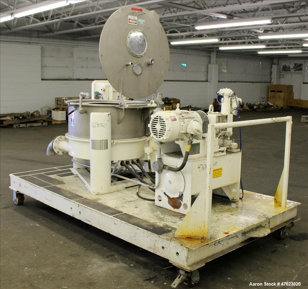 Used-Tolhurst 30" x 18" Center-Slung Perforated Basket Centrifuge