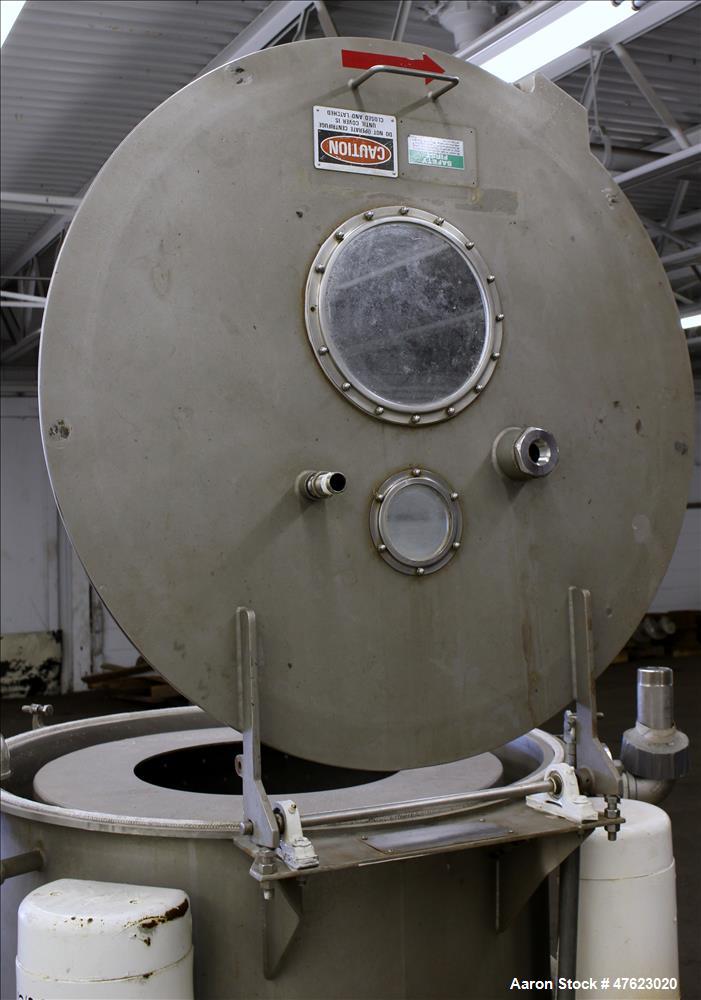 Used Tolhurst 30" x 18" Center-Slung Perforated Basket Centrifuge