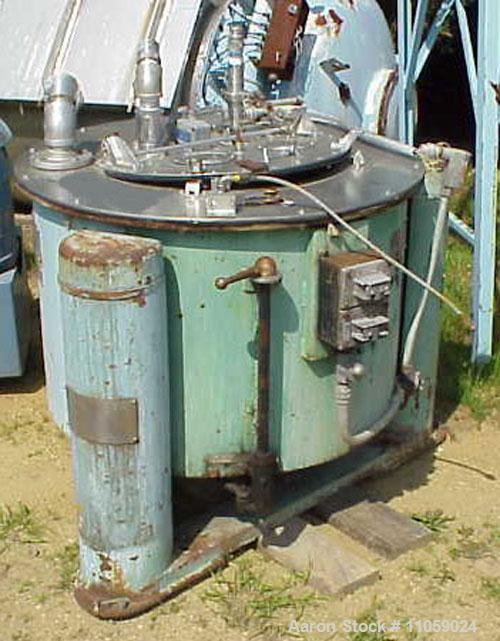 Used- Stainless Steel Tolhurst Basket/Batch Type Centrifuge