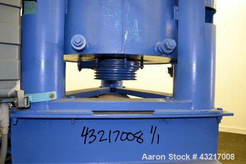 Used Tolhurst 30" x 17" Perforated Basket Centrifuge. 316 Stainless steel construction on product contact areas. Approximate maximum bowl speed 1360 RPM, top load, top unload, tri-pod suspension syst...