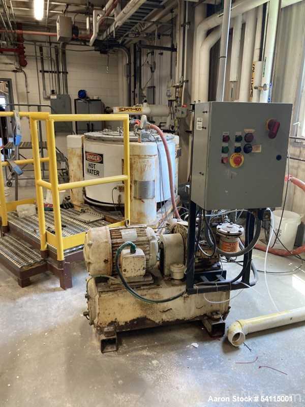 Used Tolhurst Basket Centrifuge, 30" diameter, Stainles steel. Top Unload.  Pilot Plant Centrifuge With Hydraulic Drive