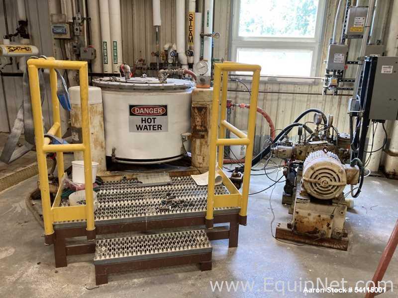 Used Tolhurst Basket Centrifuge, 30" diameter, Stainles steel. Top Unload.  Pilot Plant Centrifuge With Hydraulic Drive