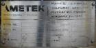 Used- Ametek Centerslung Perforated Basket Centrifuge, Model 84