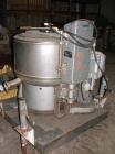 USED: Bock 655 perforated basket centrifuge, stainless steelconstruction on product contact areas. Top load, top unload, maxbasket speed 1725 rpm, hinged full access top cover, belt driveconfiguratio...