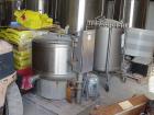 Used Bock 805TX perforated basket centrifuge, stainless steel construction on product contact areas. Top load, top unload, max bowl speed 2250 rpm, 2.19 cubic foot cake capacity, hinged inspection do...