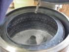 Used Bock 805TX perforated basket centrifuge, stainless steel construction on product contact areas. Top load, top unload, max bowl speed 2250 rpm, 2.19 cubic foot cake capacity, hinged inspection do...