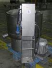 Used Bock FP-805 Food Processing Centrifuge. 304 Stainless steel product contact areas. Approximate 30” diameter x 15” deep perforated basket, top load/unload. Maximum bowl speed 1740 rpm. Approximat...