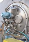 Used Rousselet SC85-3KSAR Perforated Basket Centrifuge. 316 Stainless steel construction on product contact areas, top load, top unload, maximum bowl speed 1300 rpm (800 x G force), tripod suspension...