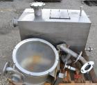 Used Rousselet SC85-3KSAR Perforated Basket Centrifuge. 316 Stainless steel construction on product contact areas, top load, top unload, maximum bowl speed 1300 rpm (800 x G force), tripod suspension...
