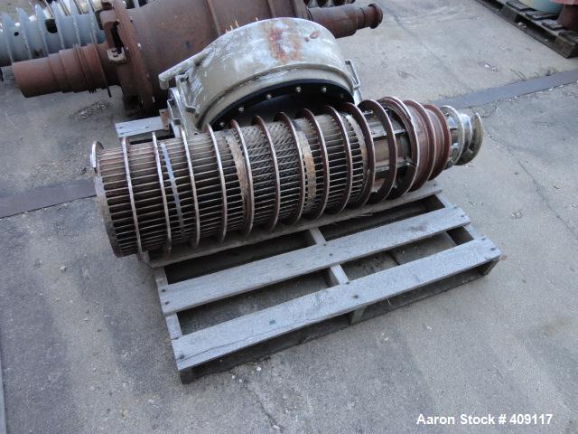 Used Sharples  P-3400 Super-d-Canter Centrifuge Conveyor. Stainless Steel Vane Design