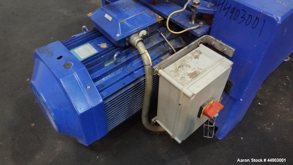 Used Alfa Laval Aldec 556 Solid Bowl Decanter Centrifuge.(PARTS MACHINE) 2205 Stainless steel (product contact areas). Maximum bowl speed 3650 rpm, 152mm single lead conveyor with hardfacing, diamete...