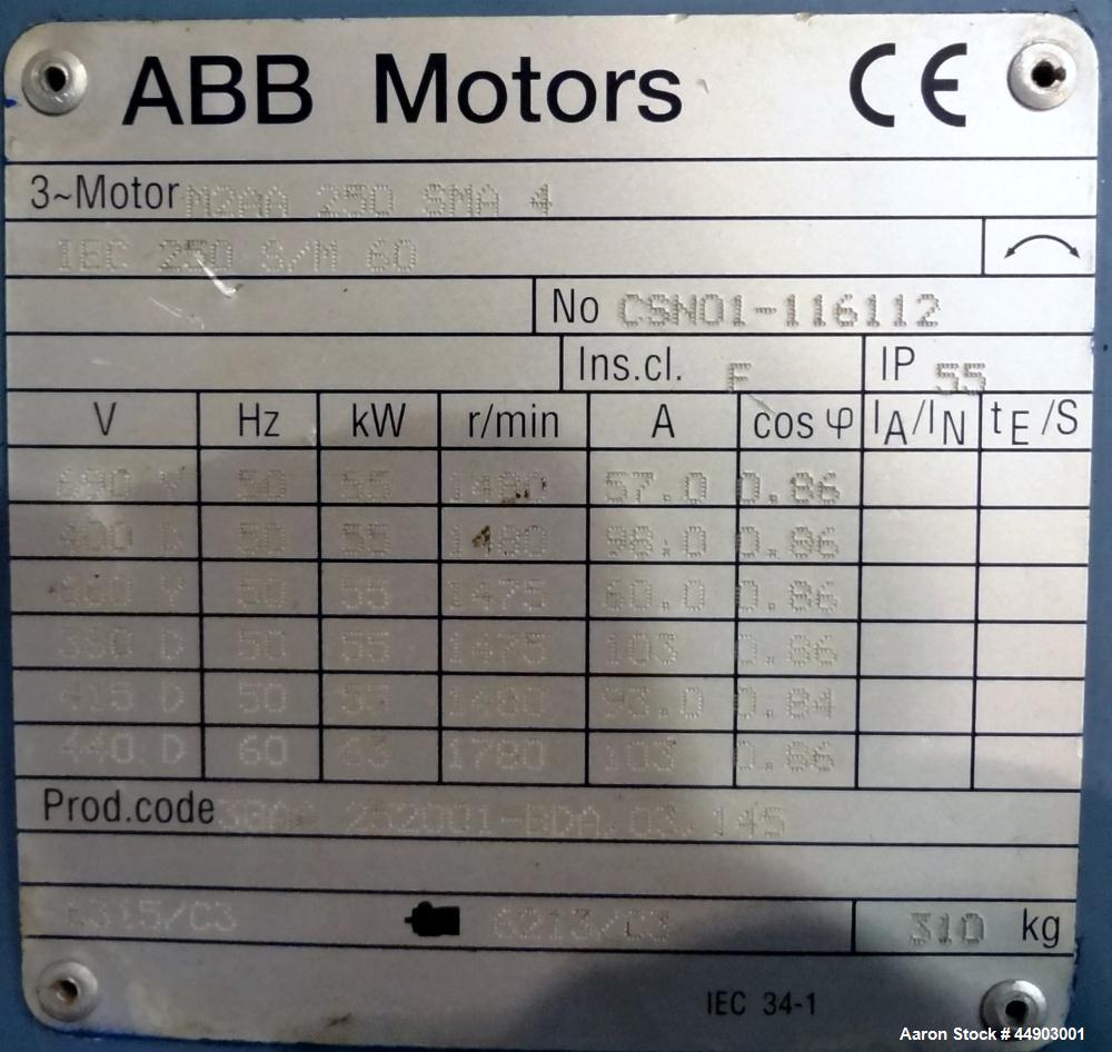 Used- Alfa Laval Aldec 556 Solid Bowl Decanter Centrifuge.(PARTS MACHINE) 2205 Stainless steel (product contact areas). Maxi...