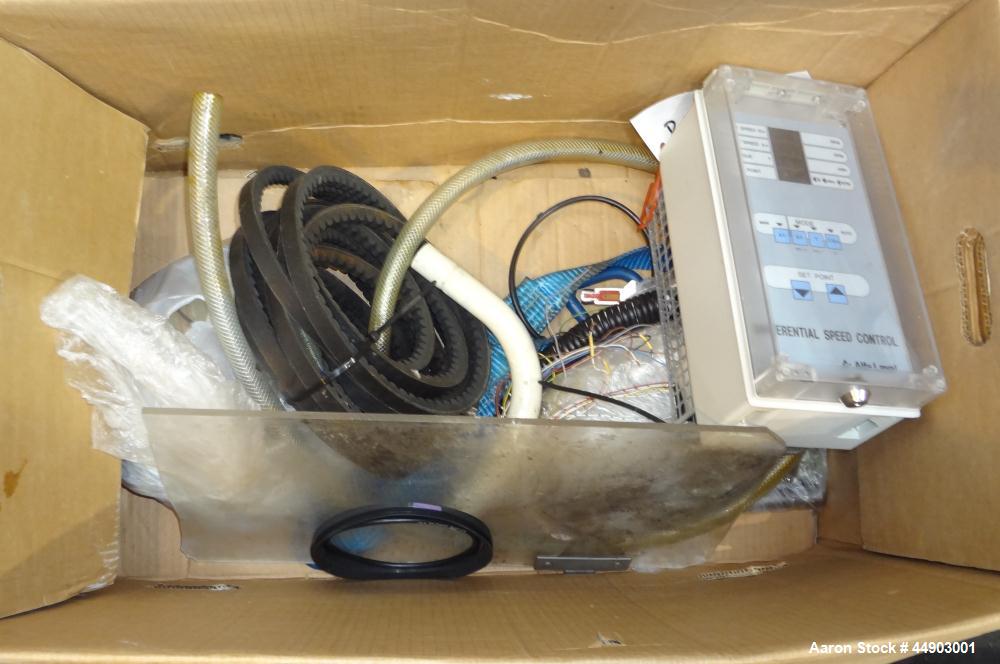 Used Alfa Laval Aldec 556 Solid Bowl Decanter Centrifuge.(PARTS MACHINE) 2205 Stainless steel (product contact areas). Maximum bowl speed 3650 rpm, 152mm single lead conveyor with hardfacing, diamete...