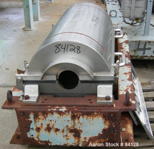 USED: Alfa Laval NX-314B-31 solid bowl decanter base and casing assembly.