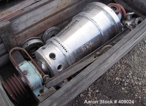 Used Alfa Laval NX210 Rotating Assembly, 316 Stainless Steel.  Epicentric liquid dams, 4" double lead hardsurfaced conveyor and pillow blocks.  No gearbox.