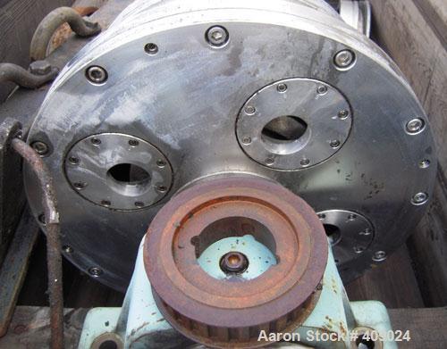 Used Alfa Laval NX210 Rotating Assembly, 316 Stainless Steel.  Epicentric liquid dams, 4" double lead hardsurfaced conveyor and pillow blocks.  No gearbox.