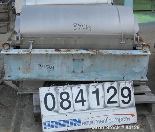USED: Alfa Laval NX-314B-31 solid bowl decanter base and casing assembly.