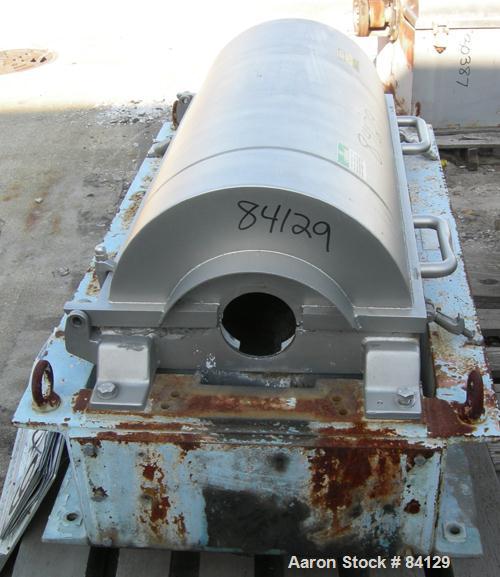 USED: Alfa Laval NX-314B-31 solid bowl decanter base and casing assembly.