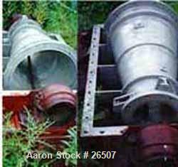 USED: Parts for a Bird 18 x 28 decanter centrifuge consisting of:  (1) stainless steel lower casing, (1) stainless steel conical bowl with side discharge, (1) pillow block housing.