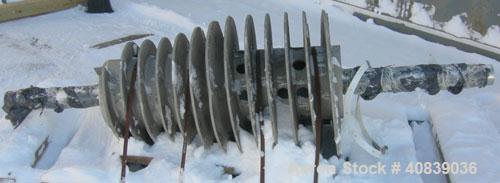 Used Bird 24" x 38" Solid Bowl Decanter Centrifuge Conveyor, 316 Stainless Steel. 3" Single lead.