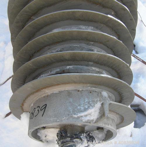 Used Bird 24" x 38" Solid Bowl Decanter Centrifuge Conveyor, 316 Stainless Steel. 3" Single lead.