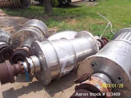 USED: Bird decanter centrifuge rotating assembly, 24 x 38 solidbowl, 316 stainless steel, LB161196, SA44-1159, P1533A1.