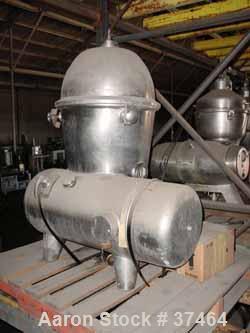 Used DeLaval Separator, Model 410. Stainless steel product contact areas. Oil sight glass, 7000 rpm tach, cover handles and brake handles.