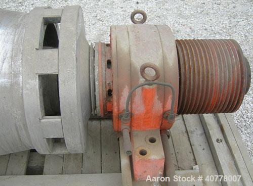 Used Sharples PM-75000 Super-D-Canter Centrifuge Rotating Assembly, 316/317 stainless steel construction on product contact areas. Max bowl speed 2600 rpm, 360 degree solid discharge ports with STC l...