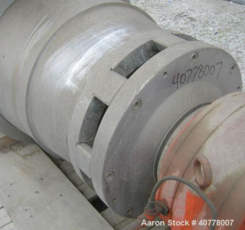 Used Sharples PM-75000 Super-D-Canter Centrifuge Rotating Assembly, 316/317 stainless steel construction on product contact areas. Max bowl speed 2600 rpm, 360 degree solid discharge ports with STC l...