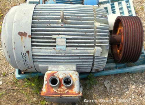 Used Pacemaker Centrifuge Motor, Model 5111079002, Type CJ4B. 125 hp, 3/60/460 volt, 1785 rpm, frame 445T. 16" diameter x 8 groove drive pulley.