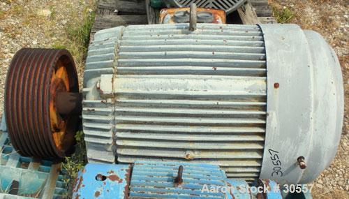 Used Pacemaker Centrifuge Motor, Model 5111079002, Type CJ4B. 125 hp, 3/60/460 volt, 1785 rpm, frame 445T. 16" diameter x 8 groove drive pulley.