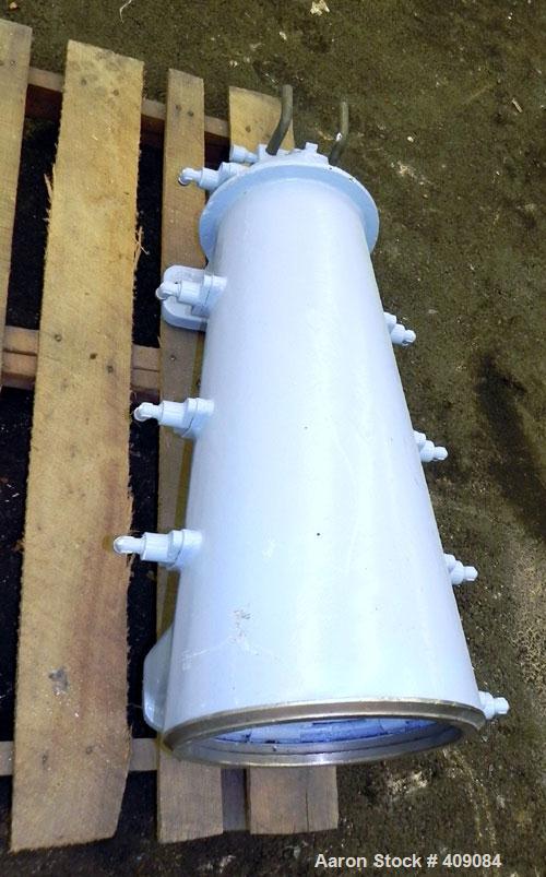 Used Sharples AS 26 Centrifuge Parts. Consisting of: (1) AS 26 bowl assembly, custom 450 stainless steel. Clarifier design. (1) Barrel housing (1) lower drag, and (1) 316 stainless steel cover.