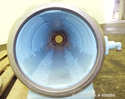 Used Sharples AS 26 Centrifuge Parts. Consisting of: (1) AS 26 bowl assembly, custom 450 stainless steel. Clarifier design. (1) Barrel housing (1) lower drag, and (1) 316 stainless steel cover.