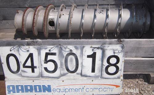 Used Sharples P-3400 Super-D-Canter Centrifuge Conveyor, quasi-axial design, 316 stainless steel construction, 4.25" single lead with sintered tungsten carbide wear protection tiles and welded hardfa...