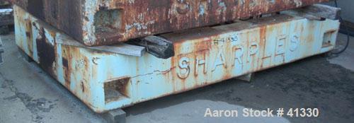 USED: Sharples P-5000 decanter centrifuge base, carbon steel base construction.