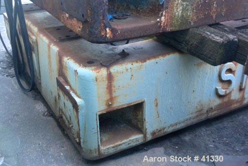 USED: Sharples P-5000 decanter centrifuge base, carbon steel base construction.