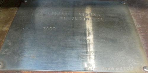 USED: Sharples P-5000 decanter centrifuge base, carbon steel base construction.