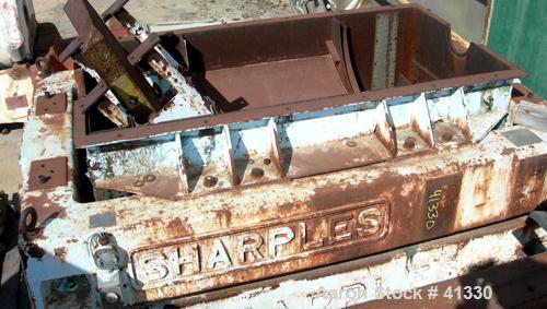 USED: Sharples P-5000 decanter centrifuge base, carbon steel base construction.