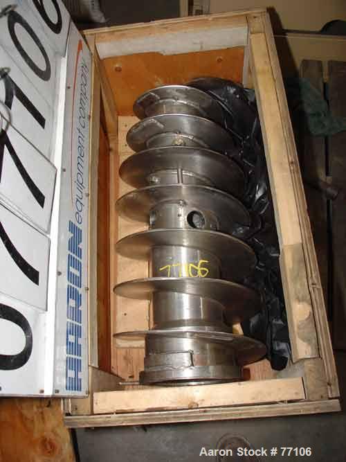 USED: Sharples P-3000 Super-D-Canter centrifuge conveyor, stainless steel construction, sanitary design, 4.25" single lead.