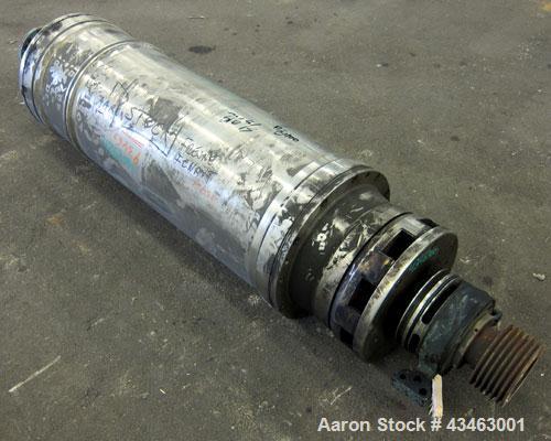 Used Sharples PM-30000 (same as a P-3400) Super-D-Canter Centrifuge Rotating Assembly,. 316 Stainless steel construction on product contact 14” dia x 49.5” st. side (356 mm dia x 1257 mm st. side) bo...