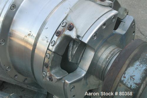 USED: Sharples P3400 bowl, 316 stainless steel construction. 4-1/4"pitch on hard surface bowl. Hogged out cake discharge ports withwear liners and 125:1 ratio gearbox.