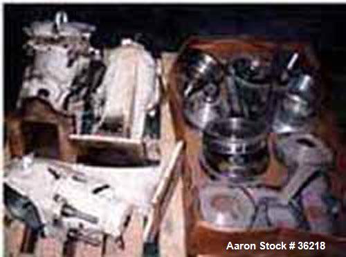 Used Sharples T-1P Laboratory Centrifuge Parts Consisting of: Pressure Tite Frame, Air Turbine, and Separator Design with Cooling/Heating Coils