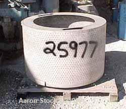 USED: Parts for a Tolhurst 40 x 24 bottom dump basket centrifuge consisting of the basket 40" diameter x 24"deep. T316 stainless steel construction. With 30" opening in bottom to discharge cake.