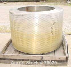 Used Parts for a Tolhurst basket centrifuge. Consisting of (1) 48" x 30" Perforated basket, 316 stainless steel.
