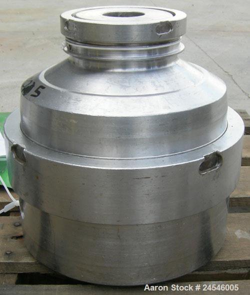 Used Westfalia BKA-6 Solid Bowl Centrifuge Bowl Assembly, 316 Stainless Steel