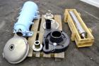 Used Sharples AS 26 Centrifuge Parts. Consisting of: (1) AS 26 bowl assembly, custom 450 stainless steel. Clarifier design. (1) Barrel housing (1) lower drag, and (1) 316 stainless steel cover.