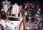 Used Sharples T-1P Laboratory Centrifuge Parts Consisting of: Pressure Tite Frame, Air Turbine, and Separator Design with Cooling/Heating Coils
